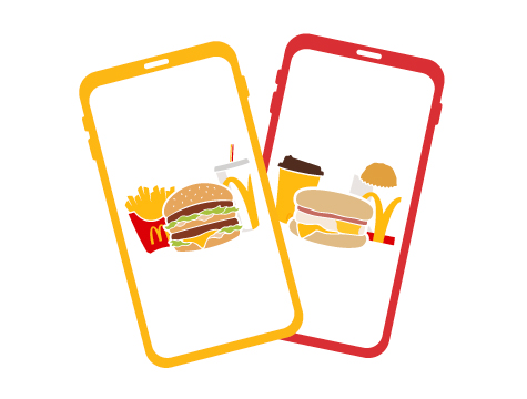 Mcdonals App open in mobile