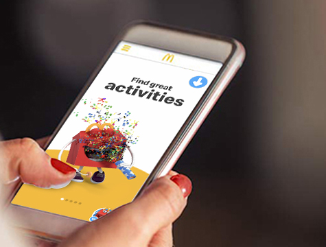 Mcdonals App open in mobile