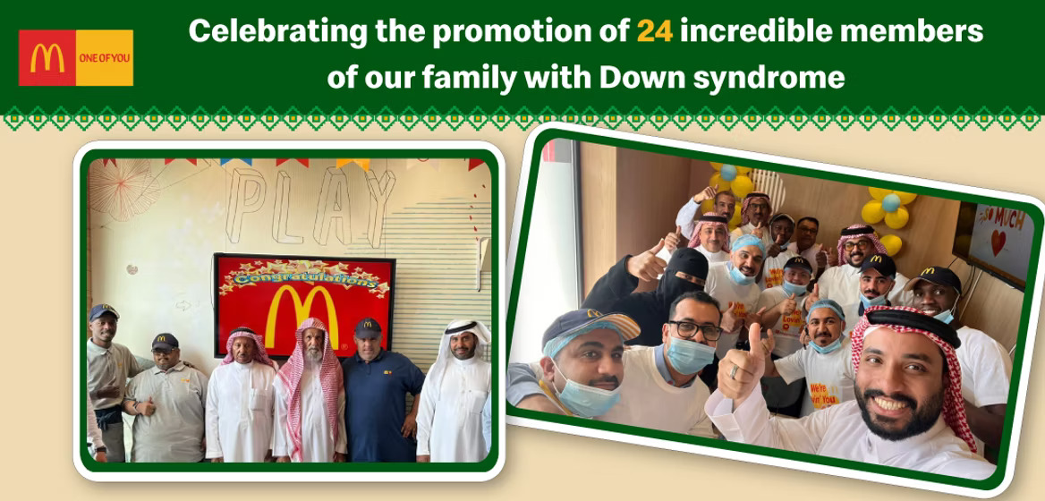 McDonald’s Saudi Arabia celebrates the promotion of 24 employees with Down Syndrome as part of its Career Empowerment Journey
