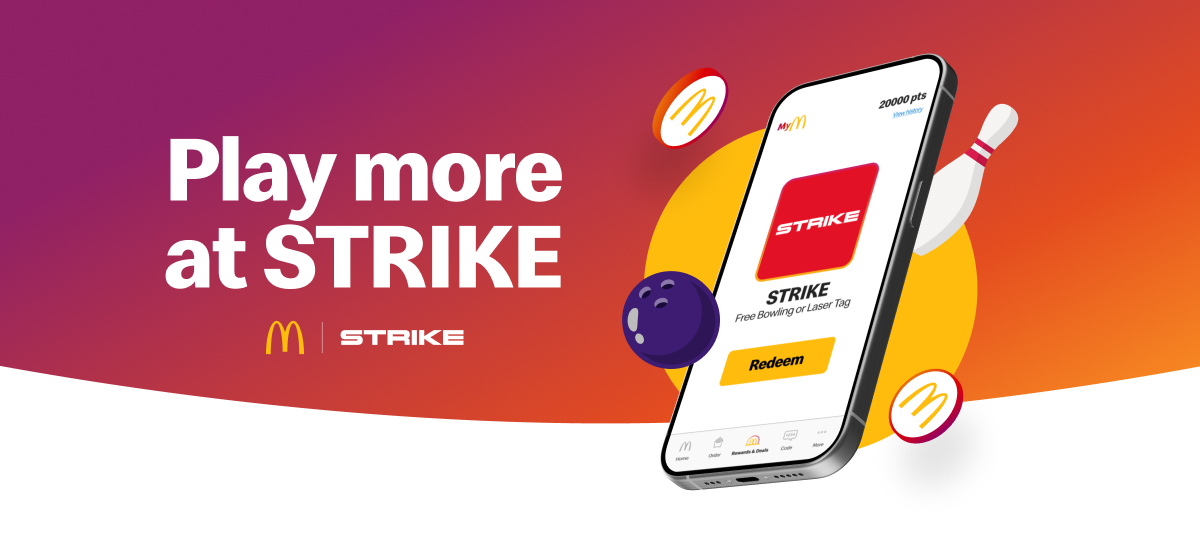 strike bowling, strike bowling reward, strike laser tag, mymaccas rewards strike, strike bowling mymaccas, free bowling, free laser tag, strike mymaccas