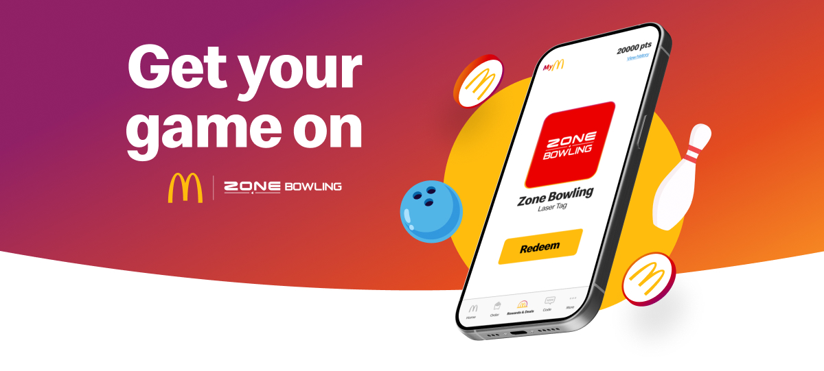 mymacca's partner rewards, zone bowling mymacca's, laser tag rewards, mymacca's rewards points