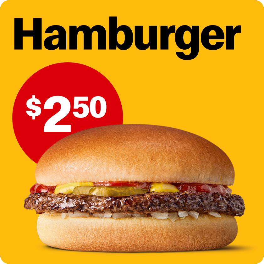 Hamburger $2.50, loose change menu 