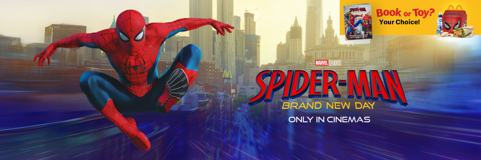 mcdonalds happy meal spiderman banner