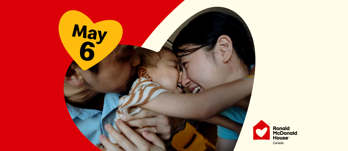 Colourful socks over a yellow and off-white background next to the headline “McHappy Day® is today!”