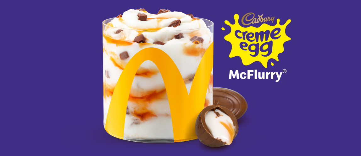Cadbury Creme Egg® in a McFlurry® 
