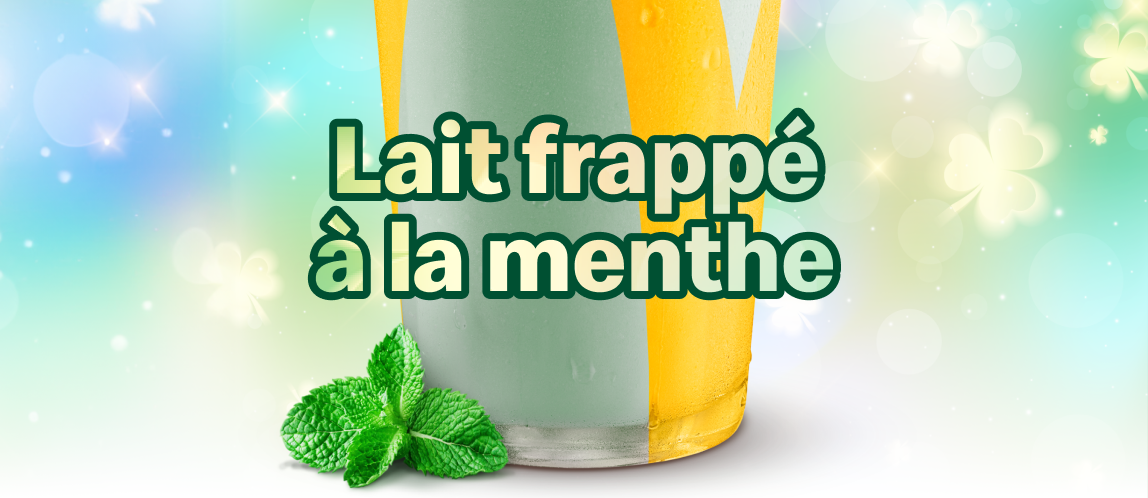 Lait frappé à la menthe