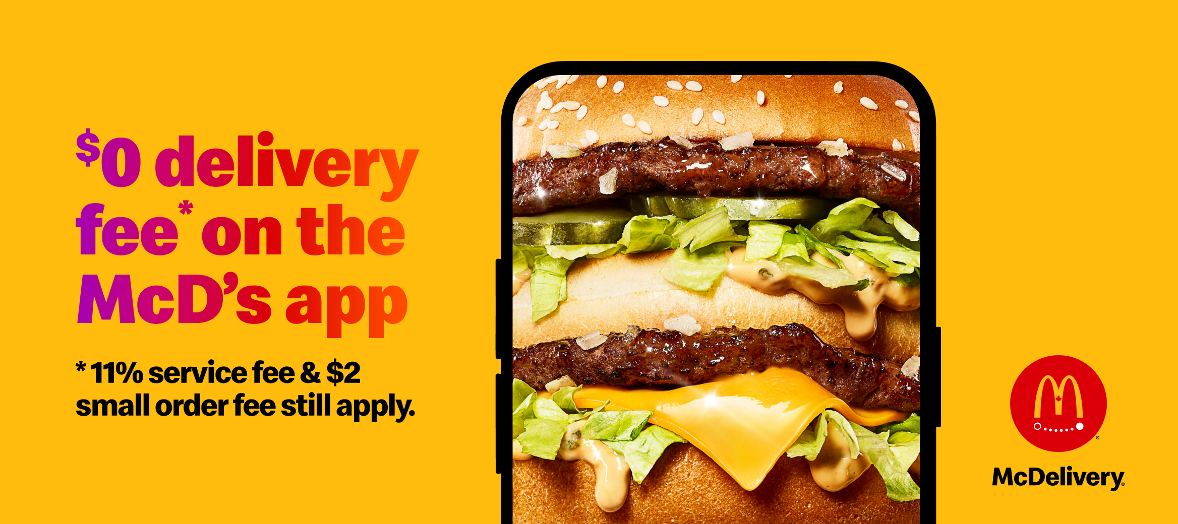 A close-up picture of a Big Mac® on a phone screen.