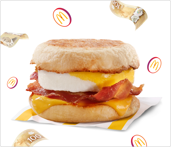 Sandwich Bacon McMuffin avec œuf