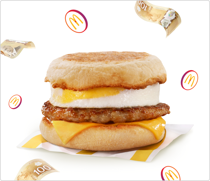 Sandwich Saucisse McMuffin avec œuf