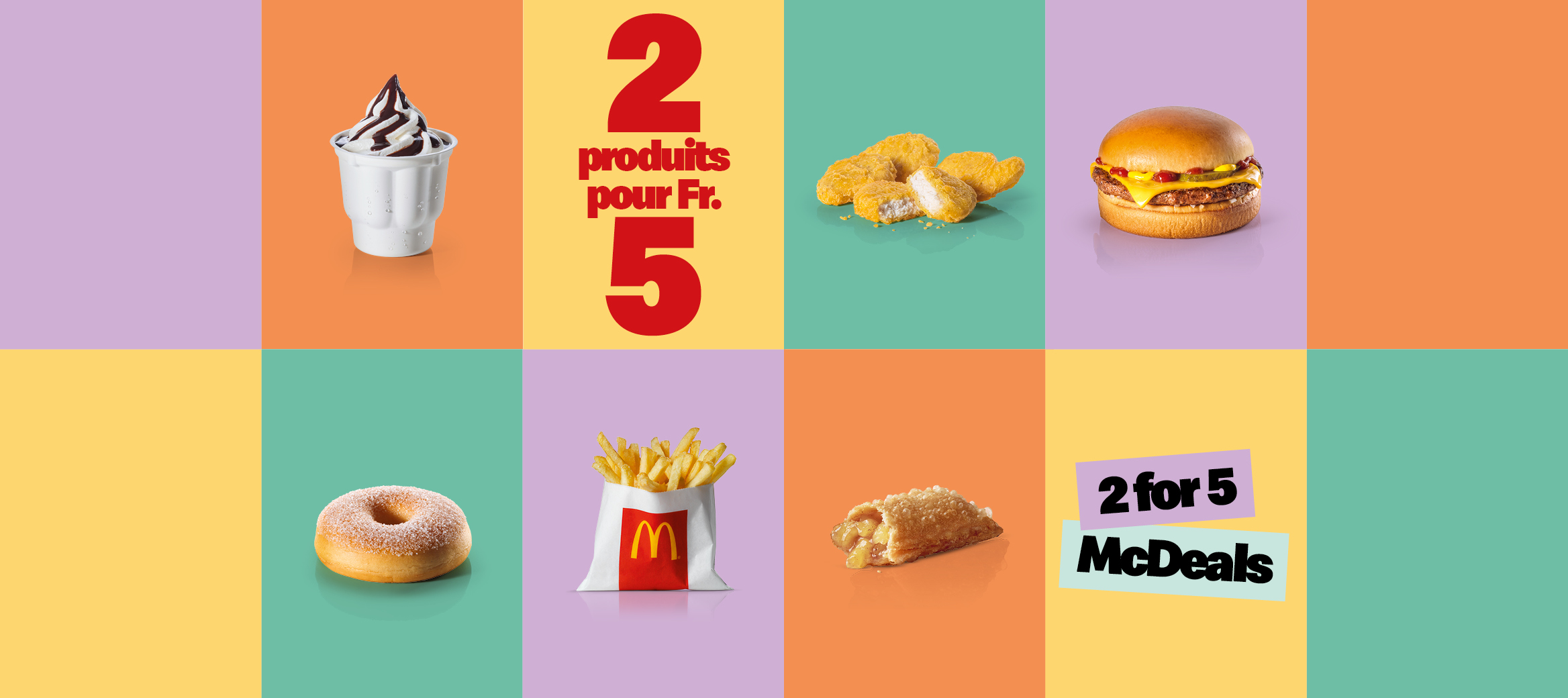 2 for 5 menu