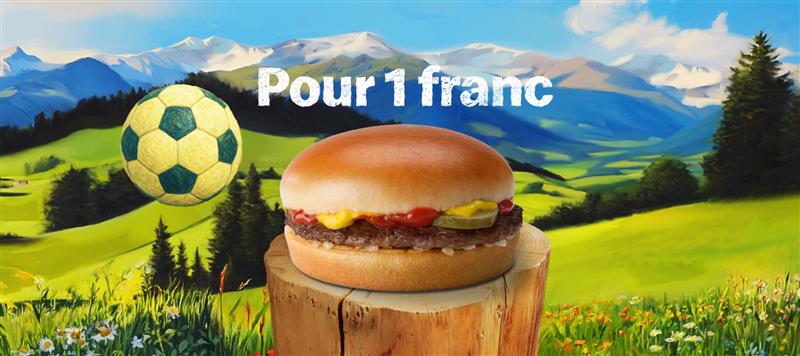 hamburger à Fr 1.- !