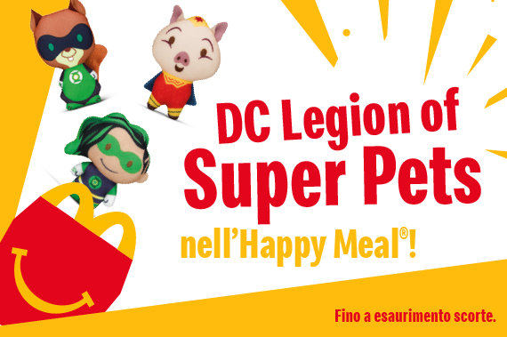 DC Legion of super pets nell'Happy Meal