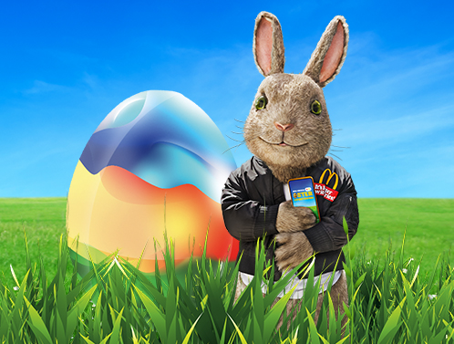 Abbildung Osterhase mit Smartphone 