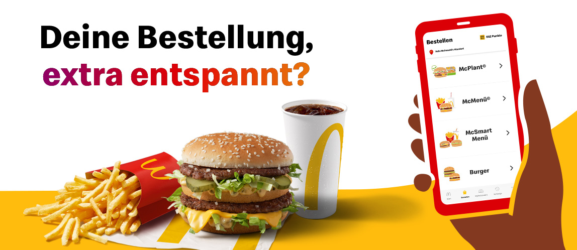 Einfach in der App vorbestellen und bezahlen