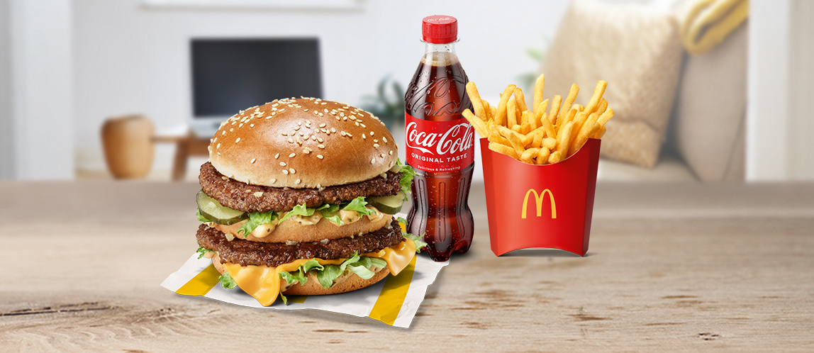 Abbildung: McMenü® mit Big Mac®, Pommes groß und Coca-Cola®