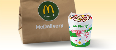 McFlurry®, daneben eine McDelivery® Tüte