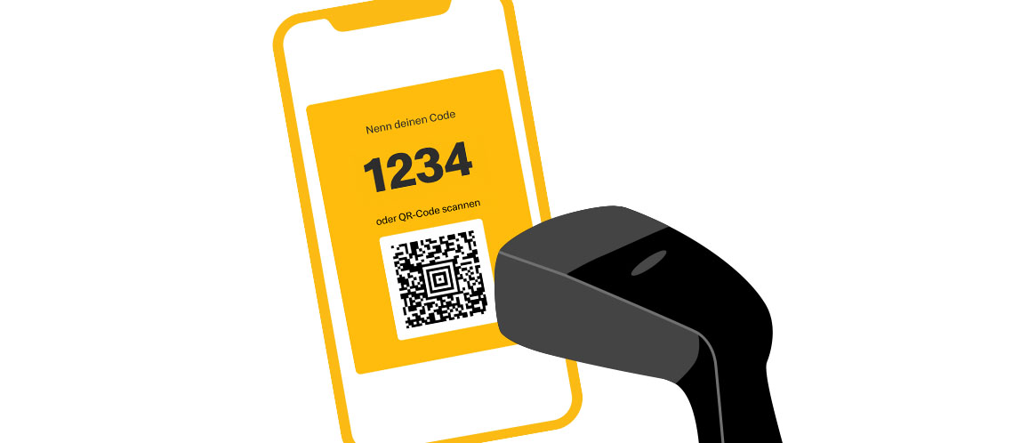 QR-Code auf dem Handy scannen.