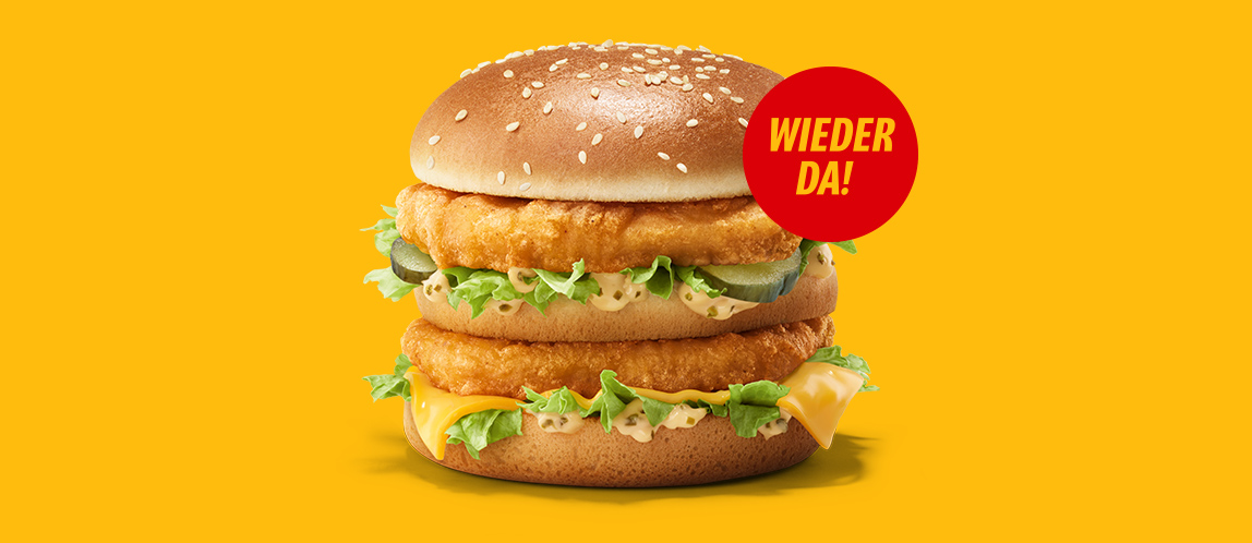 Der Chicken Big Mac® mit dem Störer "wieder da"