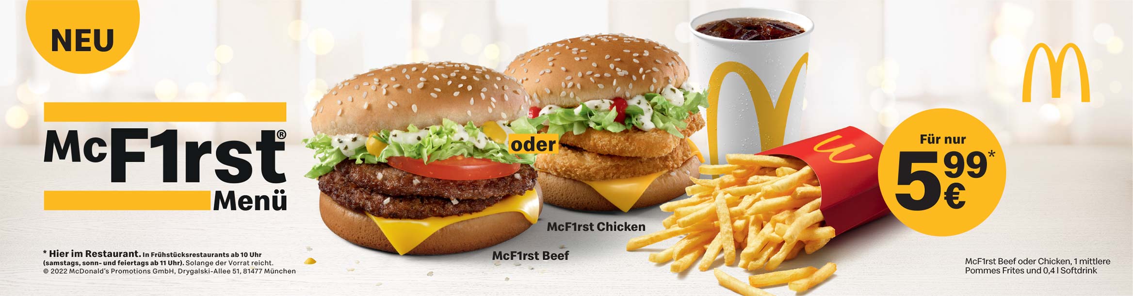 McDonald's McF1rst Menü