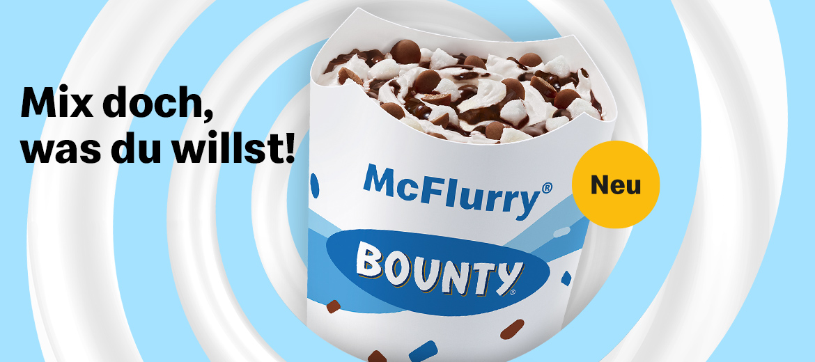 McFlurry® Frozen Yogurt mit BOUNTY® und Schoko-Sauce