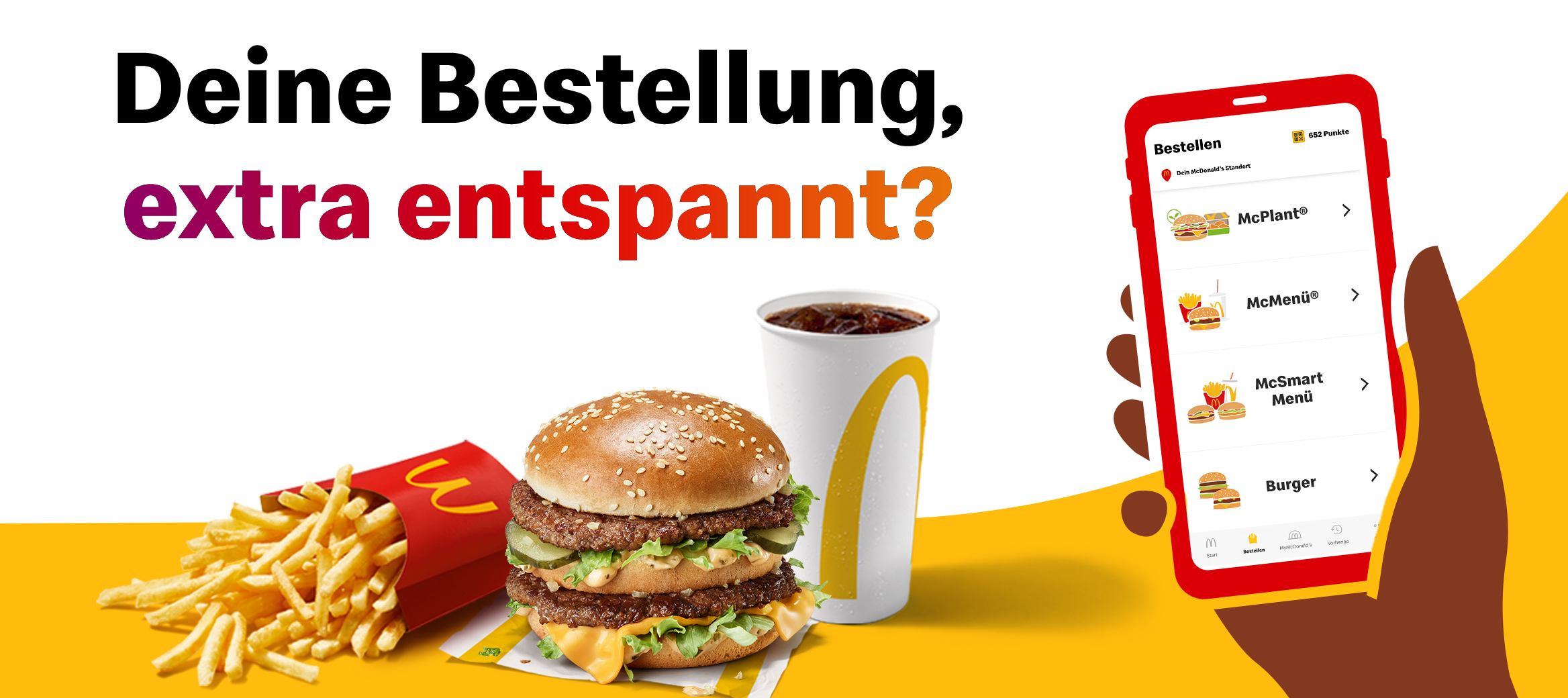 Deine Bestellung, extra entspannt? Einfach in der App vorbestellen und abholen