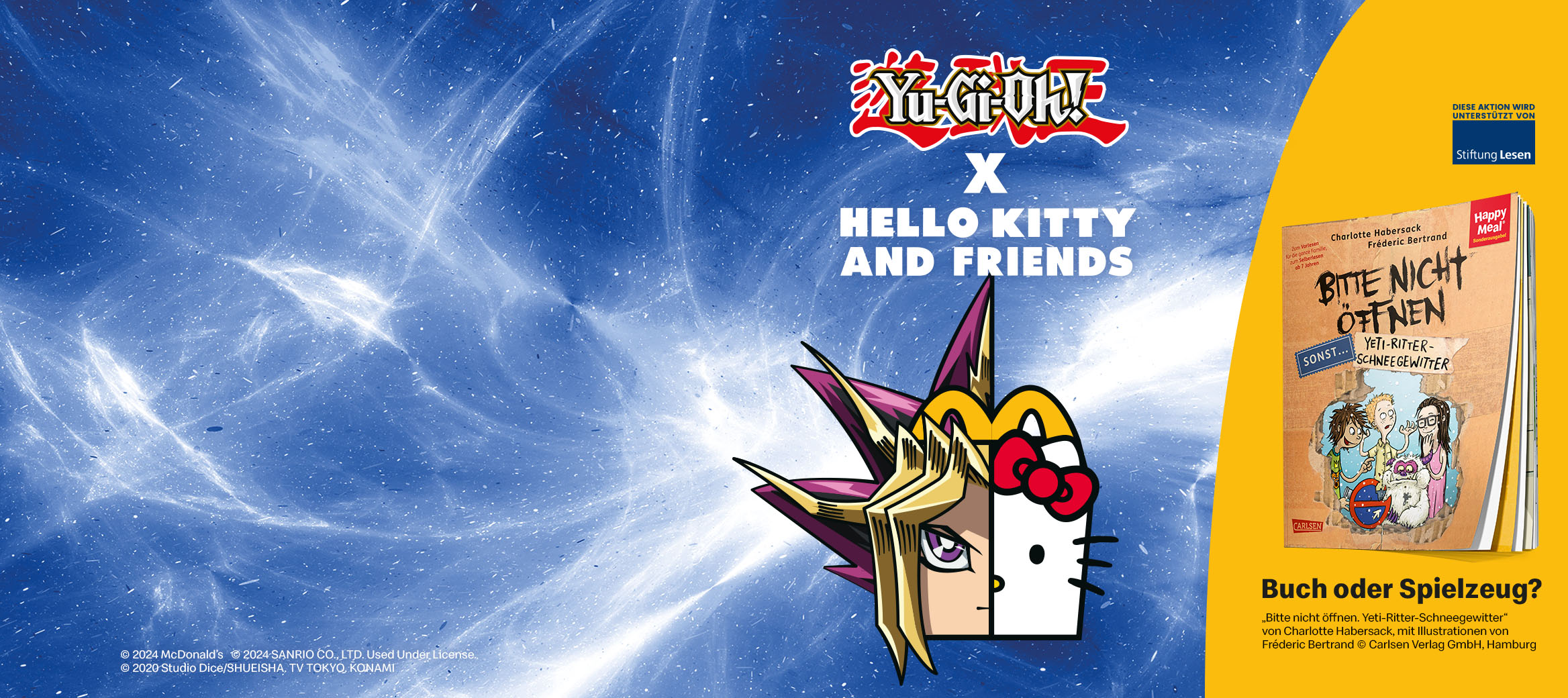 Yu-Gi-Oh und Hello Kitty, das Spendenbuch Bitte nicht öffnen