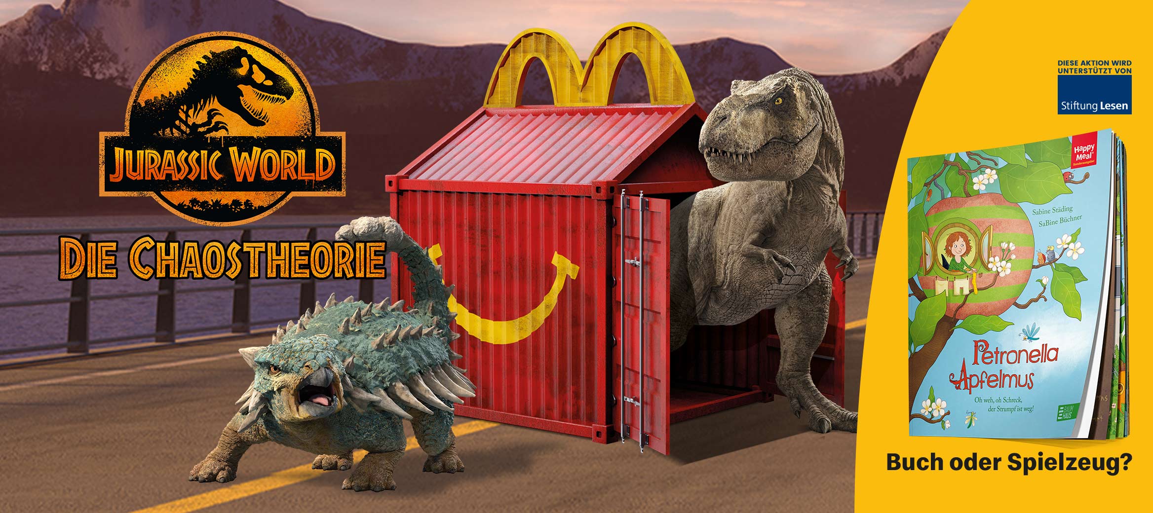 Jurassic World und das Spendenbuch "Patronella Apfelmus"