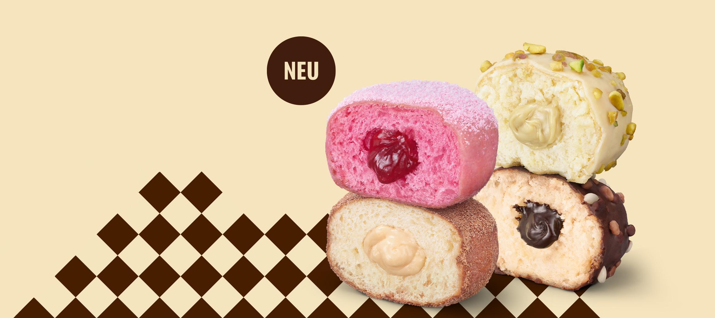 McPops Chocwave und McPops Berry Bomb und McPops Hazel Hero und McPops Pistachio Dream