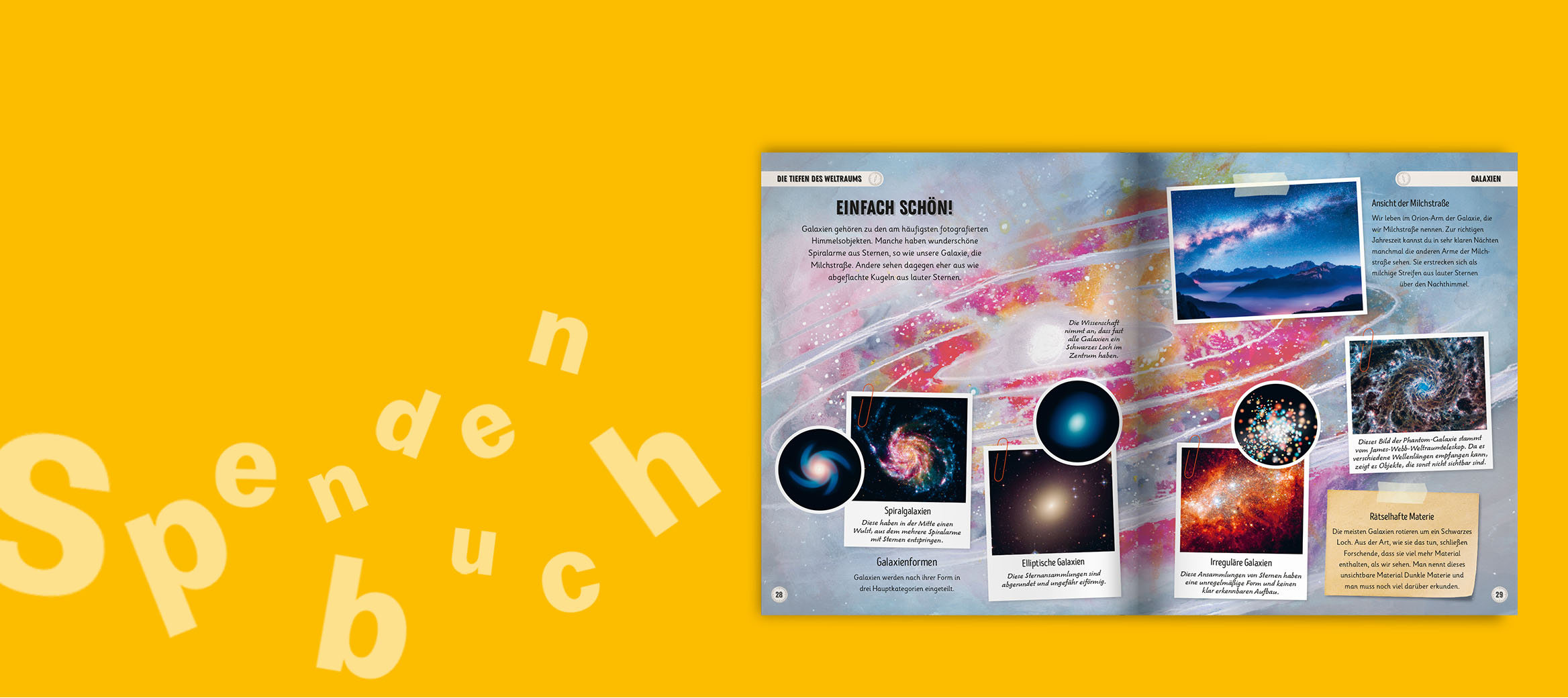 Spendenbuch Innenseiten "Erstaunliches Universum"