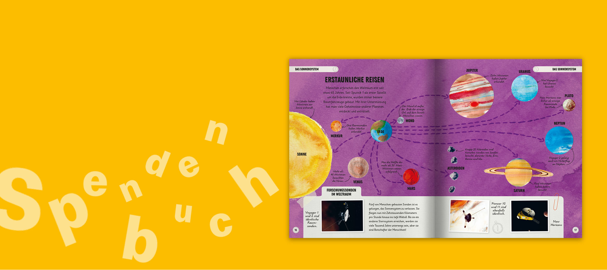 Spendenbuch Innenseiten "Erstaunliches Universum"