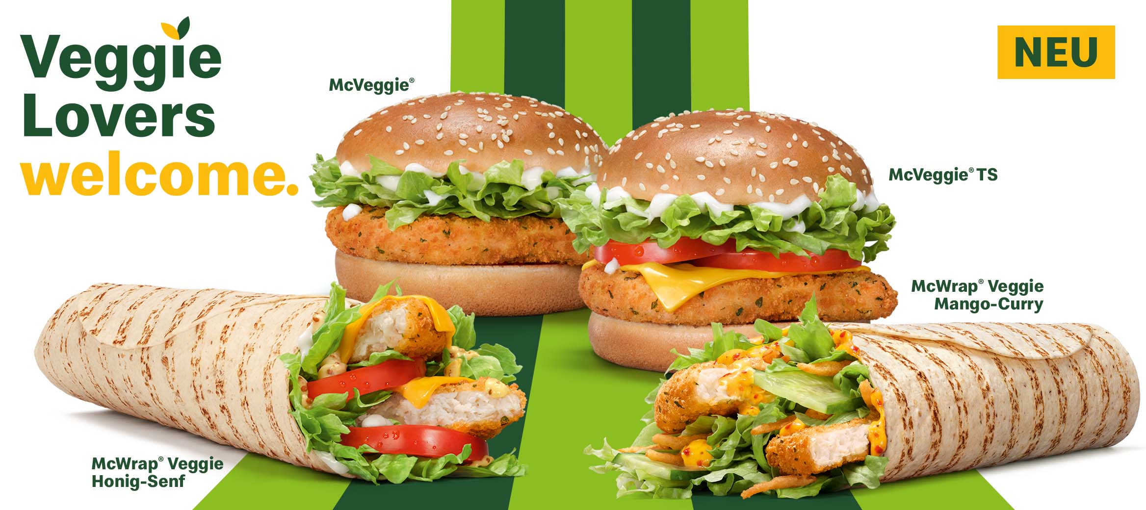 Die neuen Veggie Produkte unter dem Slogan "Veggie Lovers welcome"