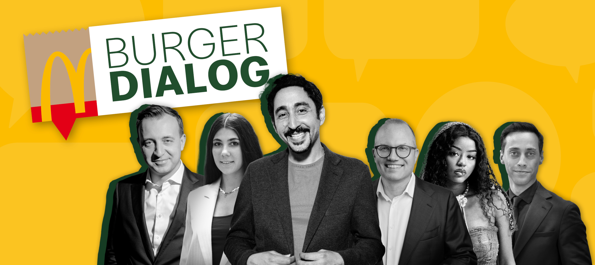 v. l. n. r.: Paul Ziemiak (CDU), Anastasia Barner, Eko Fresh, Jochen Ott (SPD), Teven, Tim Achtermeyer (BÜNDNIS 90/DIE GRÜNEN)