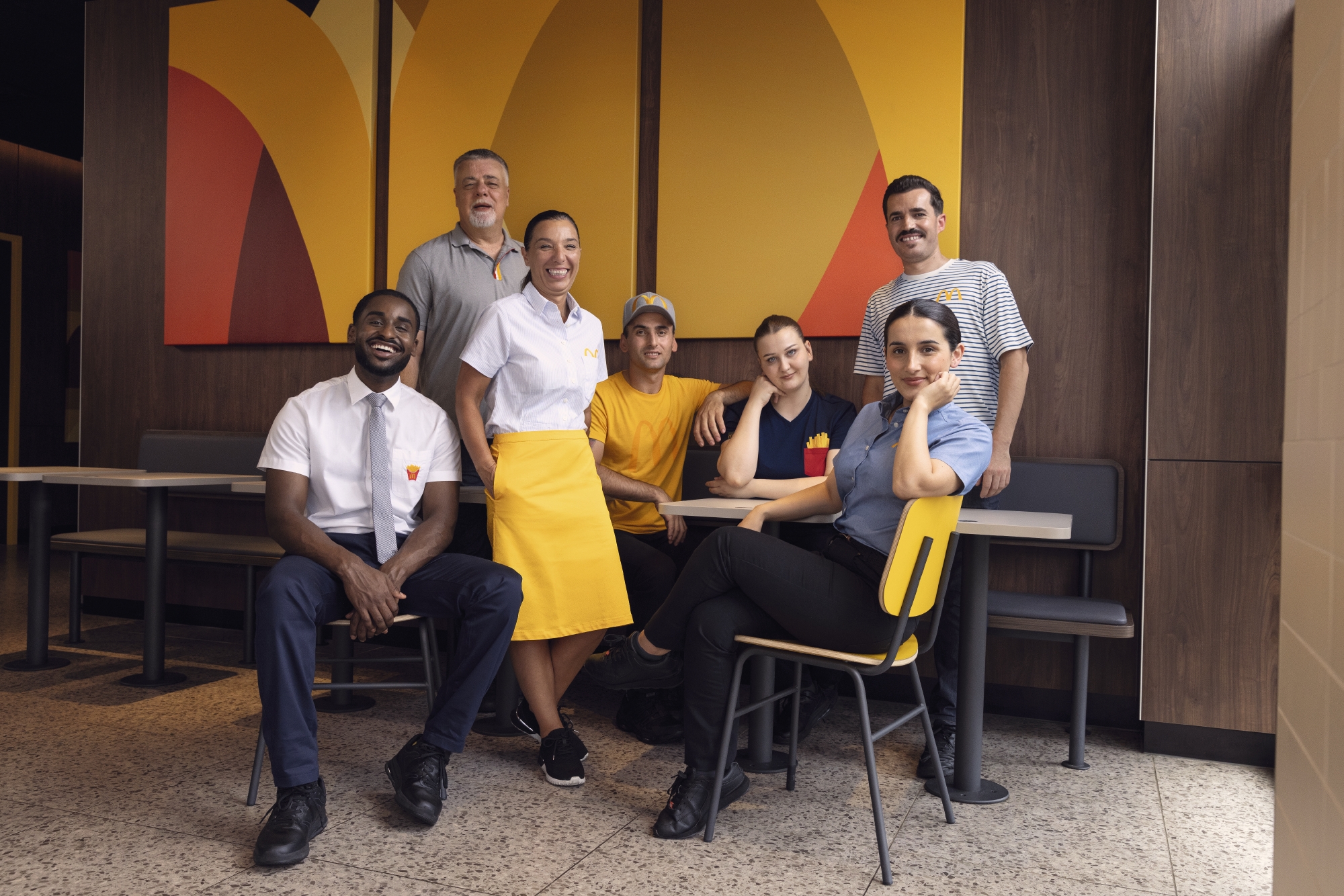 Gruppenbild einer Restaurantcrew
