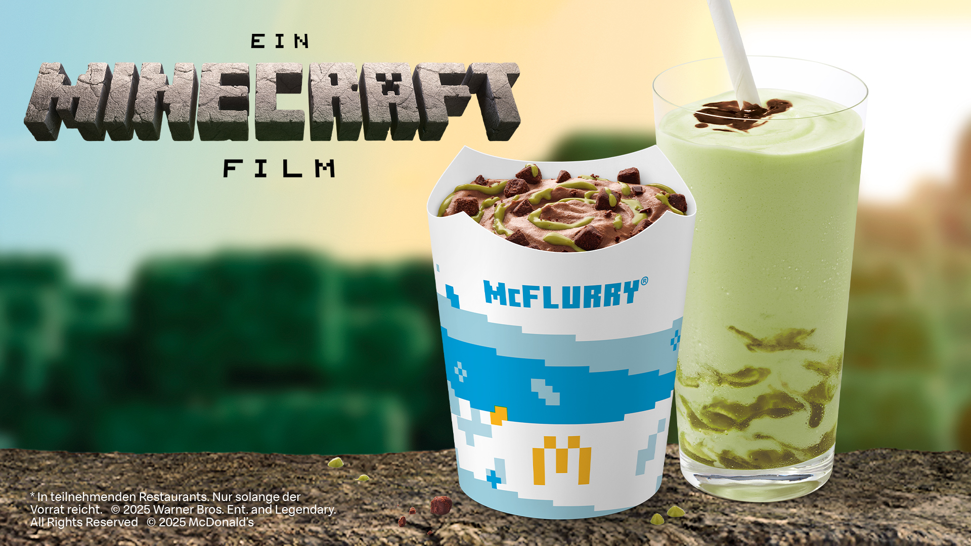 Das Minecraft Film-Menü von McDonald’s