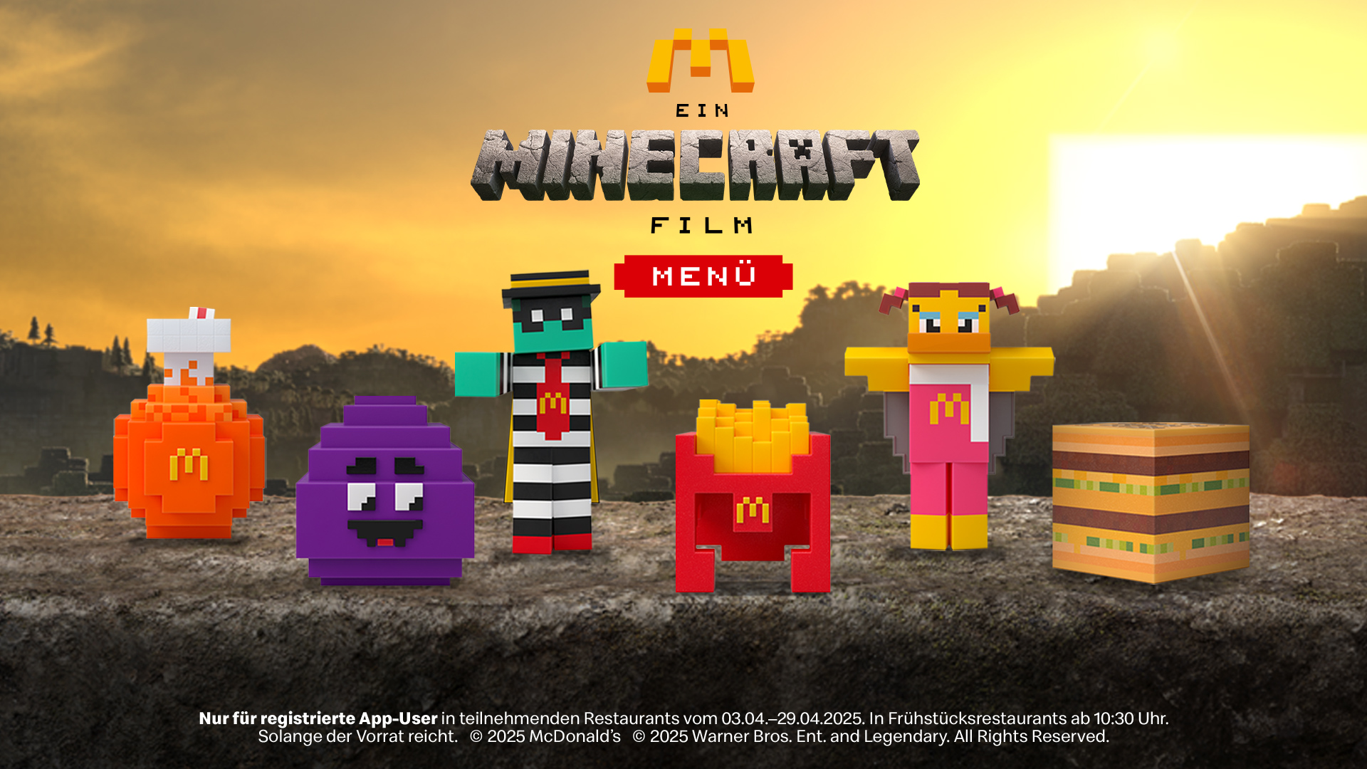 Das Minecraft Film-Menü von McDonald’s