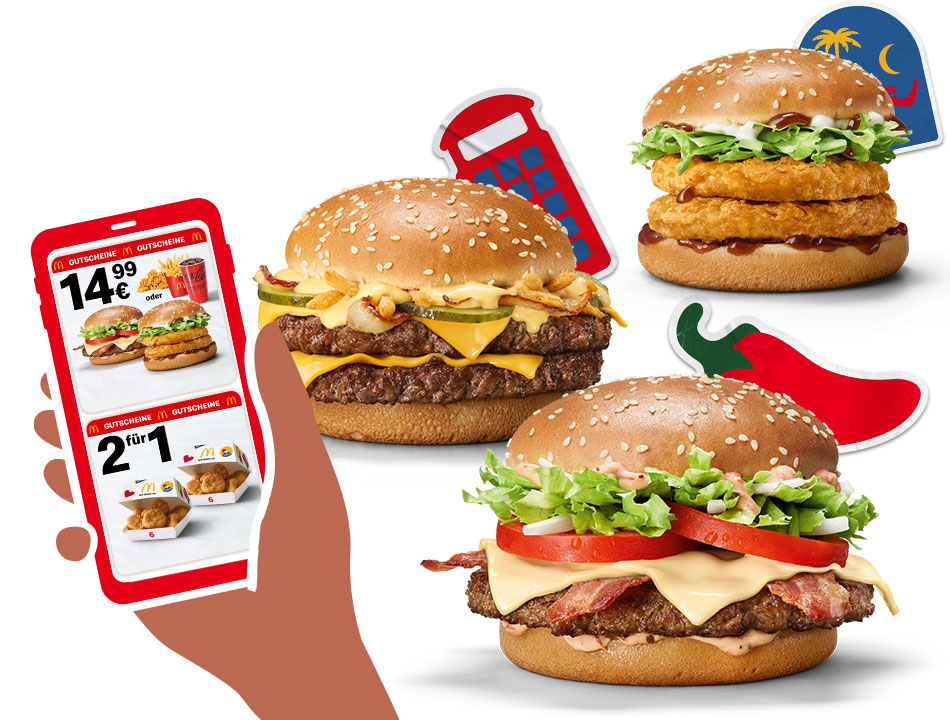 Smartphone mit McDonald’s App
