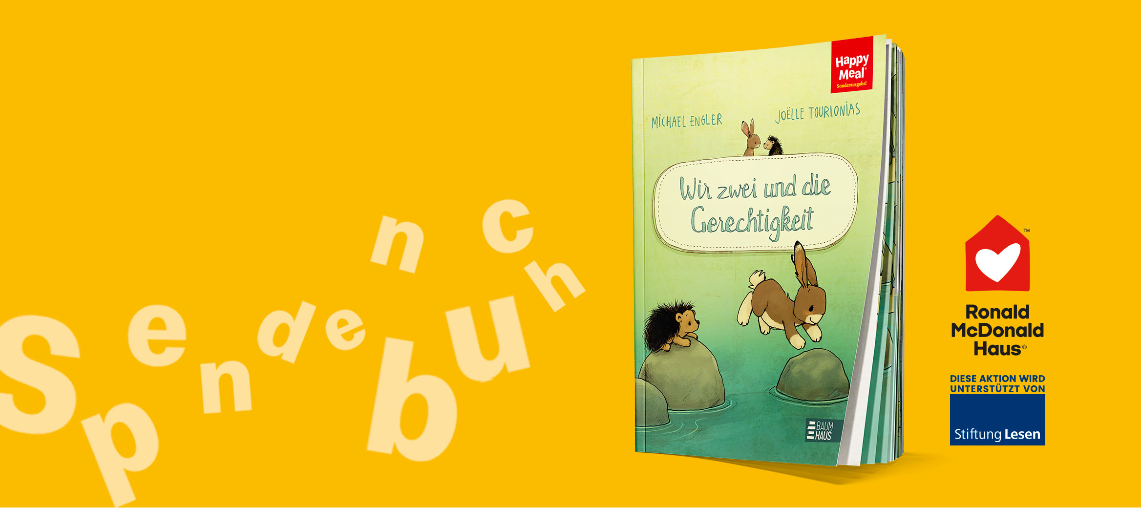 Spendenbuch Cover von ,,Wir zwei und die Gerechtigkeit"