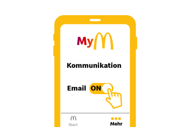 Kommunikationseinstellungen in der McDonald’s App