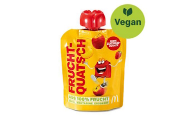 Abbildung des veganen Fruchtpürees, das im Happy Meal erhältlich ist