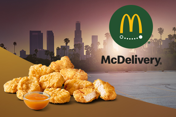 Abbildung McNuggets und McDelivery Logo