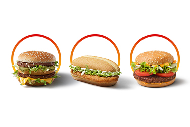 Big Mac®, McChicken Classic®, Fresh Vegan TS