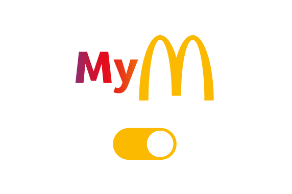 MyM Logo mit Schieberegler auf ON