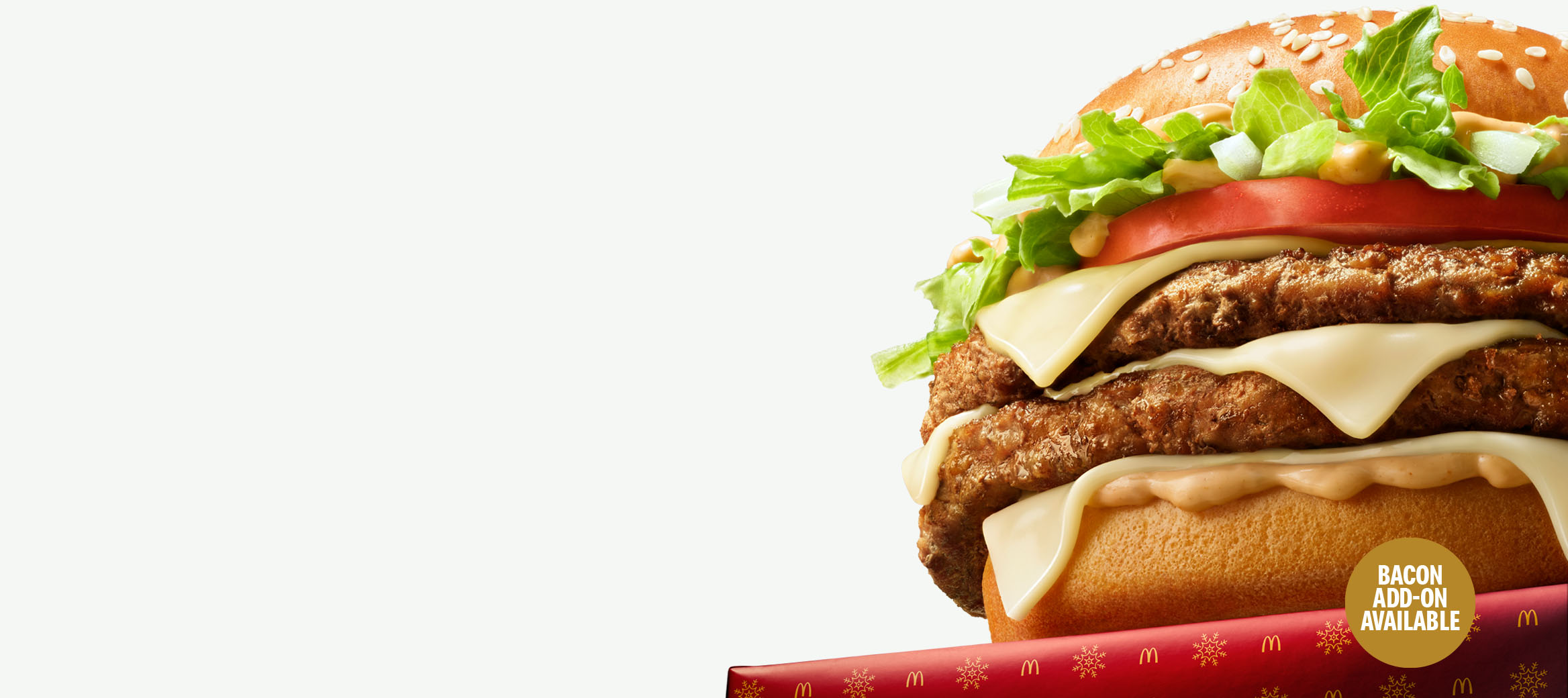 Double Big Tasty on a white background