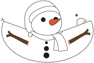 A snowman tree topper