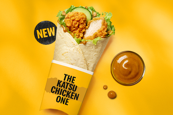 The Caesar & Bacon Chicken One on a blue background