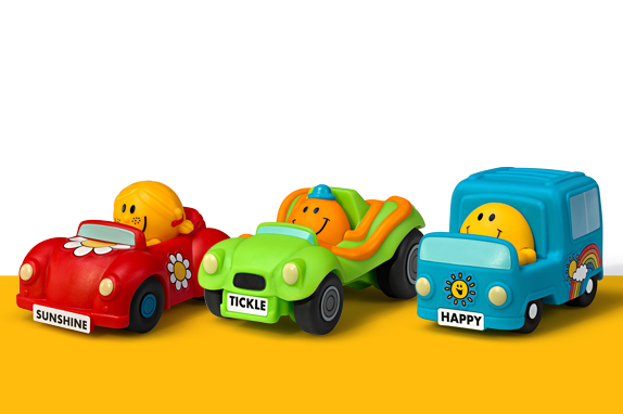  Happy Meal toy vehicles themed around Mr Men Little Miss.