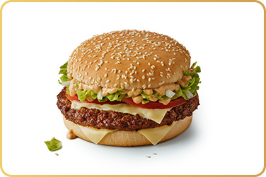 Big Tasty burger on a white background.