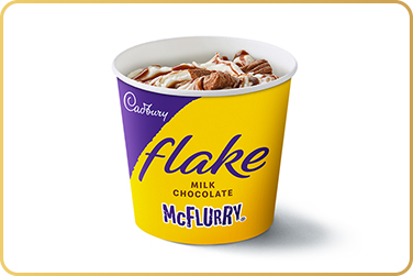 Flake® Chocolate McFlurry®  on a white background