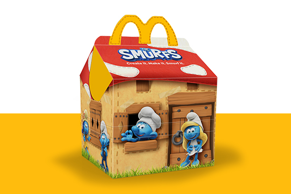 Smurfs Happy Meal box.