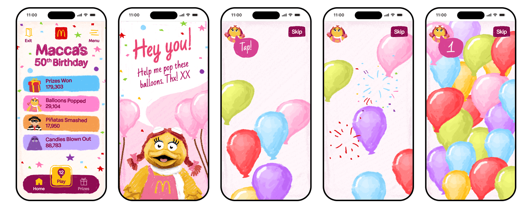 50th Birthday McDonald's Play game in the app